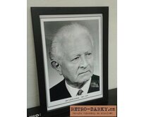 Obraz prezidenta Ludvíka Svobody - retro dárek Provedení:: Plechová cedule