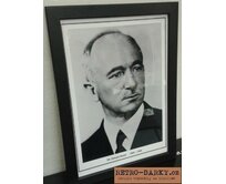 Obraz prezidenta Edvarda Beneše - retro dárek Provedení:: Plechová cedule