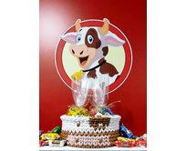 Háčkovaný košík Krawka + 1kg krowek Chci košík naplnit krowkami?: ANO (4x 250g Klasik)