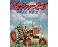 Plechová retro cedule / plakát - Zetor 25 Diesel Provedení:: Papírový obraz v rámu A4