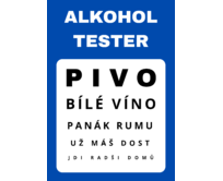 Plechová retro cedule / plakát - Alkohol tester Provedení:: Plechová cedule A5 cca 20 x 15 cm