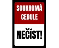 Plechová retro cedule / plakát - Soukromá cedule Provedení:: Plechová cedule A5 cca 20 x 15 cm