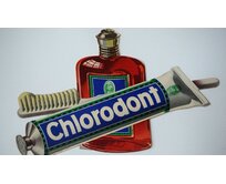 Plechová retro cedule - Chlorodont Provedení: Hliník: 20 x 15 cm
