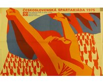 Plechová retro cedule - Spartakiáda 1975 Provedení: Dibond: 40 x 28,5 cm