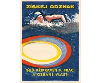 Plechová retro cedule - Získej odznak Provedení: Dibond: 30 x 20 cm