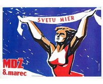 Plechová retro cedule - MDŽ Provedení: Hliník: 20 x 15 cm