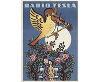 Plechová retro cedule - Rádio Tesla II Provedení: Hliník: 20 x 15 cm