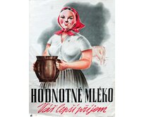 Plechová retro cedule - Hodnotné mléko Provedení: Hliník: 20 x 15 cm