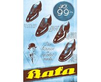 Plechová retro cedule - Baťa, do tance a společnosti Provedení: Dibond: 30 x 20 cm