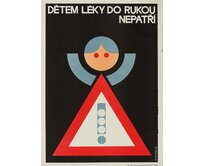Plechová retro cedule - Dětem léky do rukou nepatří Provedení: Dibond: 20 x 15 cm