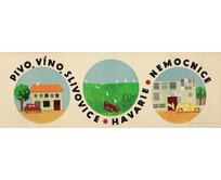 Plechová retro cedule - Pivo víno slivovice Provedení: Dibond: 40 x 28,5 cm