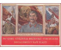 Plechová retro cedule - Po vzoru vítězných bolševiků Provedení: Dibond: 40 x 28,5 cm