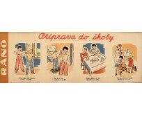 Plechová retro cedule - Příprava do školy Provedení: Hliník: 20 x 15 cm