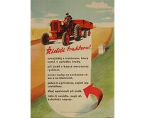 Plechová retro cedule - Řidiči traktoru Provedení: Hliník: 20 x 15 cm