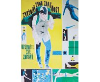 Plechová retro cedule - Zvyšujte svou zdatnost Provedení: Dibond: 40 x 28,5 cm