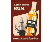 Plechová retro cedule - Komu smrdí rum Provedení: Hliník: 20 x 15 cm
