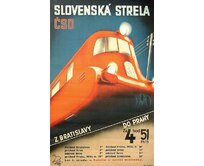 Plechová retro cedule - Slovenská strela Provedení: Hliník: 20 x 15 cm