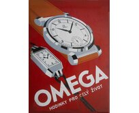 Plechová retro cedule - Omega Provedení: Dibond: 30 x 20 cm