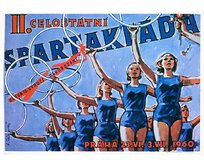 Plechová retro cedule - Spartakiáda 1960 II Provedení: Dibond: 40 x 28,5 cm