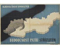 Plechová retro cedule - Budoucnost patří střízlivým Provedení: Dibond: 20 x 15 cm