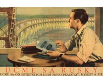 Plechová retro cedule - Učme sa rusky Provedení: Dibond: 30 x 20 cm