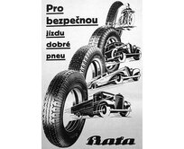 Plechová retro cedule - Pneu Baťa Provedení: Dibond: 30 x 20 cm