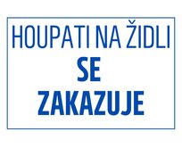 Plechová retro cedule - Houpati na židli Provedení: Hliník: 20 x 15 cm