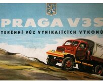Plechová retro cedule - Praga V3S Provedení: Hliník: 20 x 15 cm