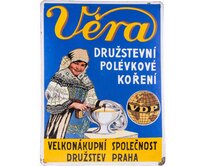 Plechová retro cedule - Věra Provedení: Dibond: 40 x 28,5 cm