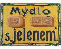 Plechová retro cedule - Mýdlo s jelenem Provedení: Dibond: 40 x 28,5 cm