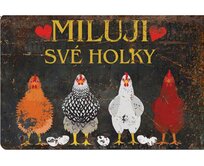 Plechová retro cedule - Miluji své holky Provedení: Dibond: 30 x 20 cm