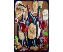 Plechová retro cedule - Láhve II Provedení: Dibond: 40 x 28,5 cm