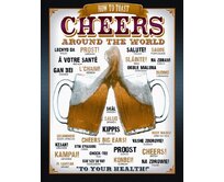 Plechová retro cedule - Cheers Provedení: Hliník: 30 x 20 cm