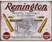 Plechová retro cedule - Remington I Provedení: Hliník: 30 x 20 cm