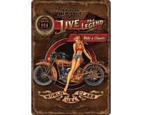 Plechová retro cedule - Live The Legend Provedení: Hliník: 20 x 15 cm
