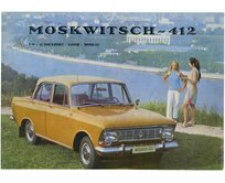 Plechová retro cedule - Moskvič 412 Provedení: Hliník: 30 x 20 cm