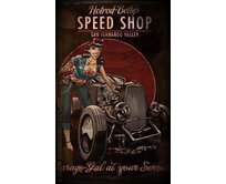 Plechová retro cedule - Speed Shop Provedení: Hliník: 30 x 20 cm