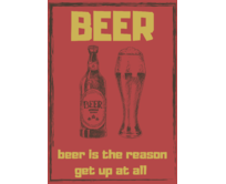 Plechová retro cedule - Beer is the reason Provedení: Hliník: 20 x 15 cm