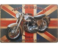 Plechová retro cedule - BSA Golden Flash Provedení: Dibond: 40 x 28,5 cm