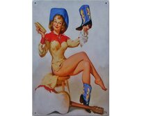 Plechová retro cedule - Country Girl Provedení: Dibond: 40 x 28,5 cm