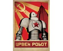 Plechová retro cedule - Robot Provedení: Dibond: 40 x 28,5 cm