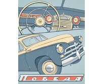 Plechová retro cedule - Pobeda Provedení: Dibond: 40 x 28,5 cm