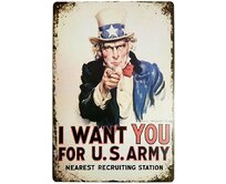 Plechová retro cedule - I Want You Provedení: Dibond: 20 x 15 cm