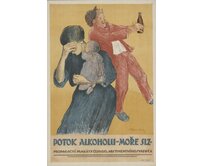 Plechová retro cedule - Potok alkoholu - moře slz Provedení: Hliník: 30 x 20 cm