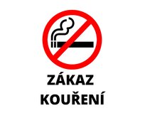 Plechová cedulka – Zákaz kouření Provedení: Dibond: 40 x 28,5 cm