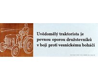 Plechová retro cedule - Uvědomělý traktorista Provedení: Hliník: 30 x 20 cm