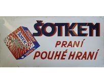 Plechová retro cedule - Šotkem praní, pouhé hraní Provedení: Hliník: 30 x 20 cm