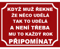 Plechová cedulka 20 x 15 cm – Když muž řekne