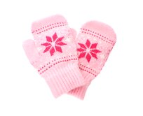 Ewena Dětské teplé palečkové rukavice s motivem - různé barvy Barva: Růžová světlá Růžová světlá