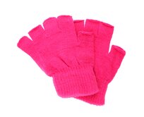 Ewena Dětské bezprsté rukavice třpitivé - různé barvy Barva: Růžová ostrá Růžová ostrá
